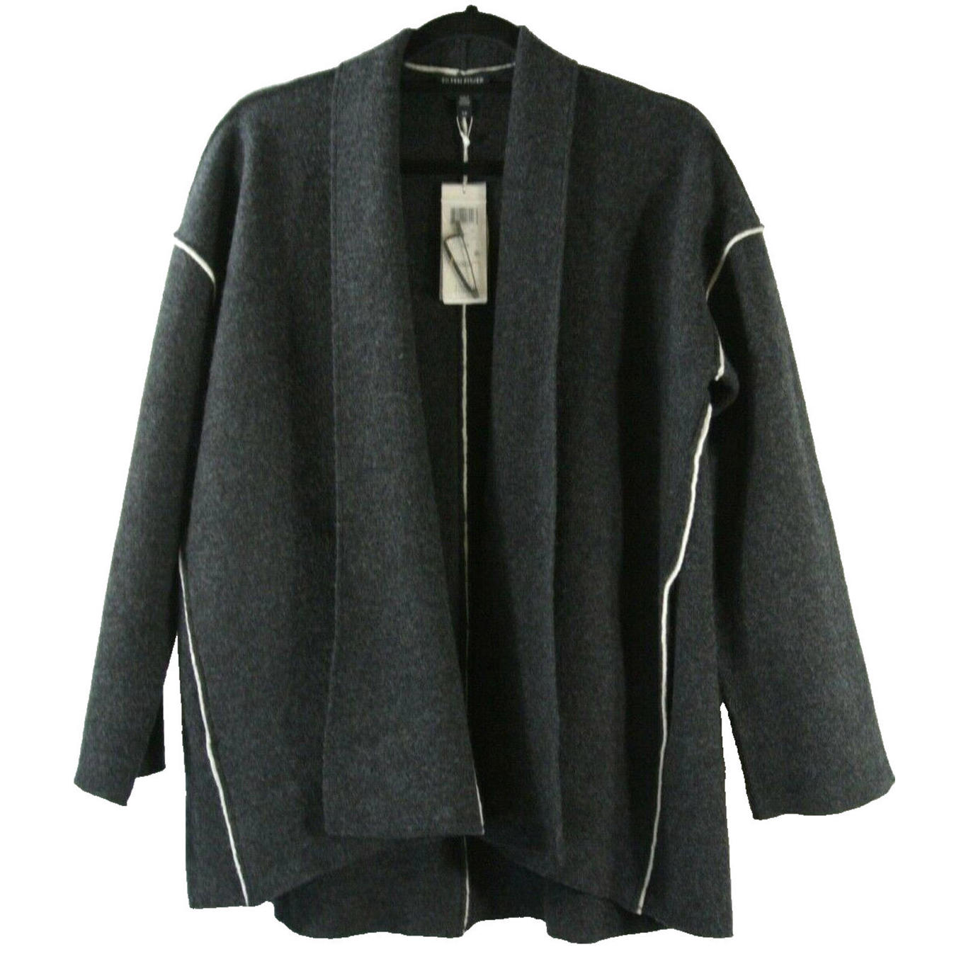 Nwt, Eileen Fisher Fall Kimono Jacket Coat In Gray-Size S #C1203